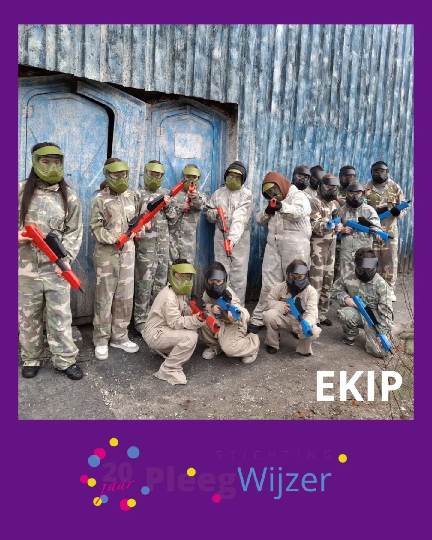 𝔼𝕂𝕀ℙ ℙ𝕒𝕚𝕟𝕥𝕓𝕒𝕝𝕝𝕖𝕟

9 mei @Groningen
09:45 – 12:00

Paintballen alleen voor volwassenen? Niet bij Indoorstrand Groningen! Op zaterdag 9 mei gaan we paintballen met paintballpistolen speciaal getest voor kinderen. Net als bij de volwassen paintball gaan we de in meerdere rondes de strijd met elkaar aan in een gaaf ingericht speelveld. Na afoop eten we nog lekker een broodje hamburger.

 *VOOR WIE:* Eigen kinderen in pleeggezinnen (EKIP) 9 t/m 18 jaar
 *KOSTEN:* aan Pleegwijzer-activiteiten zijn geen kosten verbonden
 *OPGEVEN:* geef je op via aanmelding@pleegwijzer.nl. Vergeet niet de namen en leeftijden van de kinderen die komen door te geven.