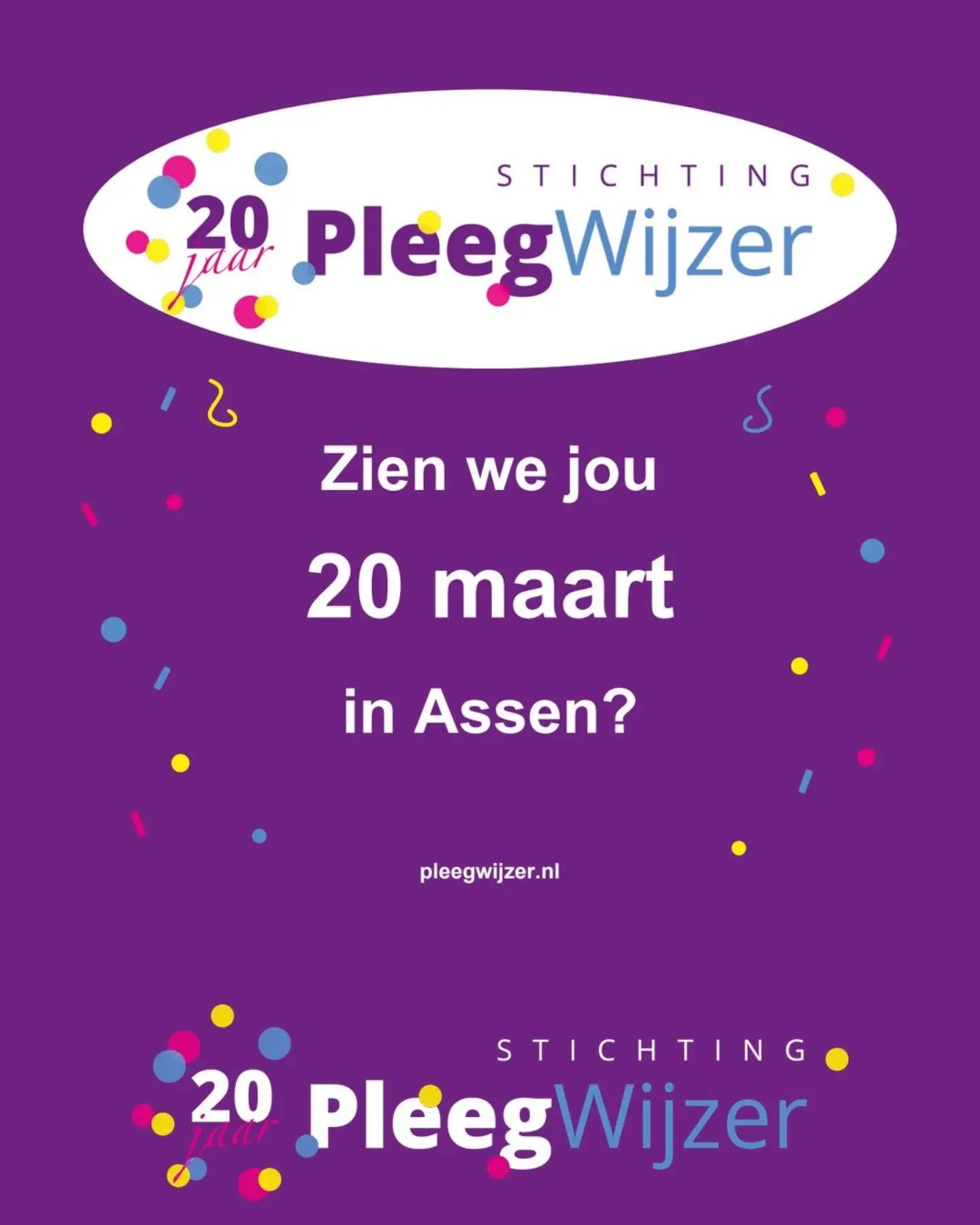 ๐ Pleegwijzer bestaat 20 jaar en dat vieren we met het hele gezin!
Op zaterdag 20 maart ben je welkom in Assen voor een feestelijke dag met als thema: ๐ Pleegzorg in je Hart.
Terwijl de kinderen zich vermaken met lasergamen, de stormbaan en allerlei spellen, genieten de volwassenen van inspirerende sprekers en workshops.
๐ฅช De lunch wordt verzorgd en bij de koffiekar haal je een heerlijk kopje koffie, precies zoals jij het graag drinkt.
๐
Zaterdag 20 maart
๐ค Inloop vanaf 9.30 uur
๐ Programma van 10.00 tot 16.00 uur
๐ Dr Nassau College
A.H.G. Fokkerstraat 1, Assen
Enthousiast geworden? Meld je dan gauw aan via de website van Pleegwijzer. Bekijk het programma en de aanmeldinformatie via de link in onze bio.
Zien we jou in Assen? ๐
#Pleegwijzer #20JaarPleegwijzer #PleegzorgInJeHart #Pleegzorg #Pleegouders
